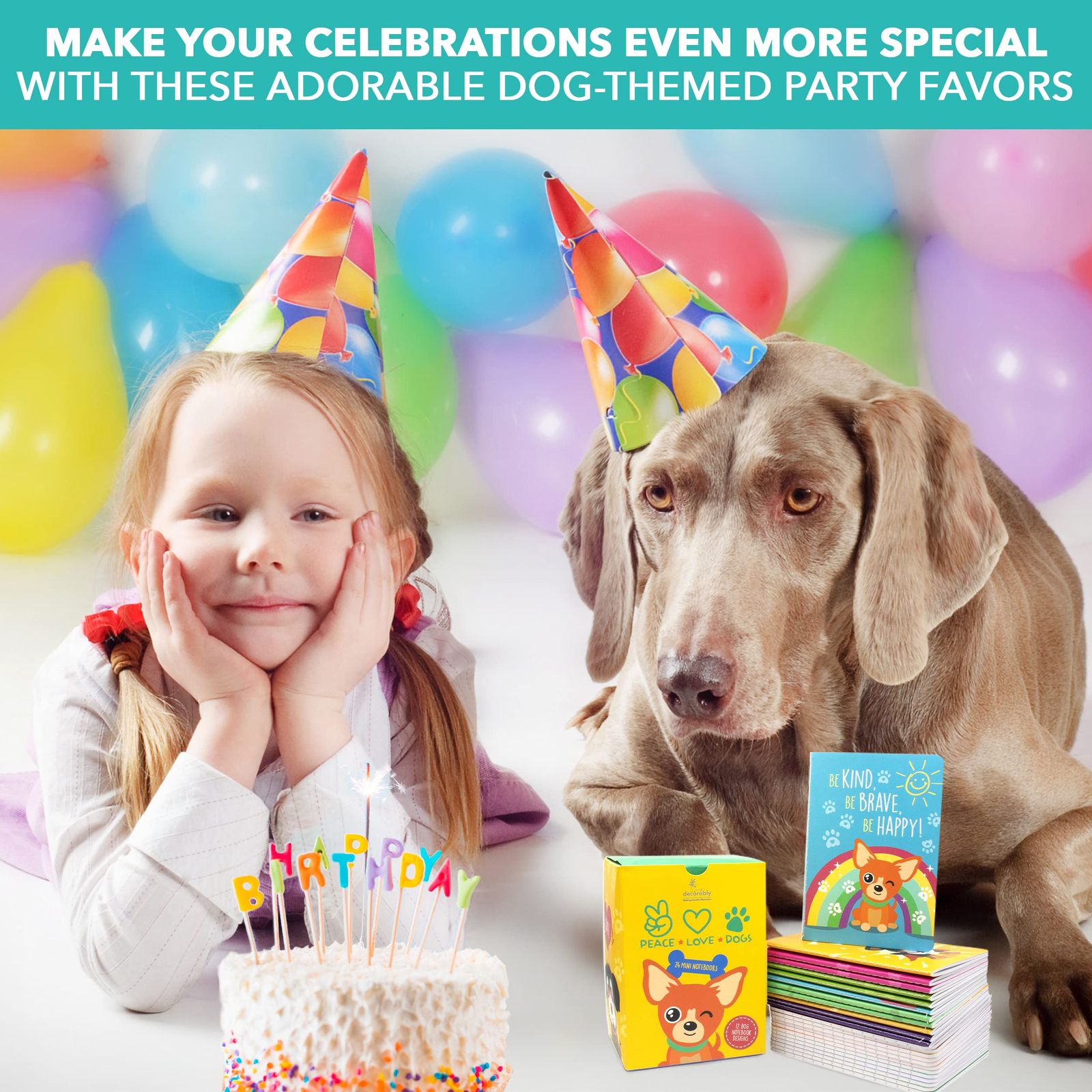 デコレーブル 入り パピーテーマの可愛いミニノートブック - 12種類の可愛いデザイン 3. インチ ミニポケットサイズ 犬メモパッド ステッチ製本 可愛いミニメモパッド 子供の祝い事