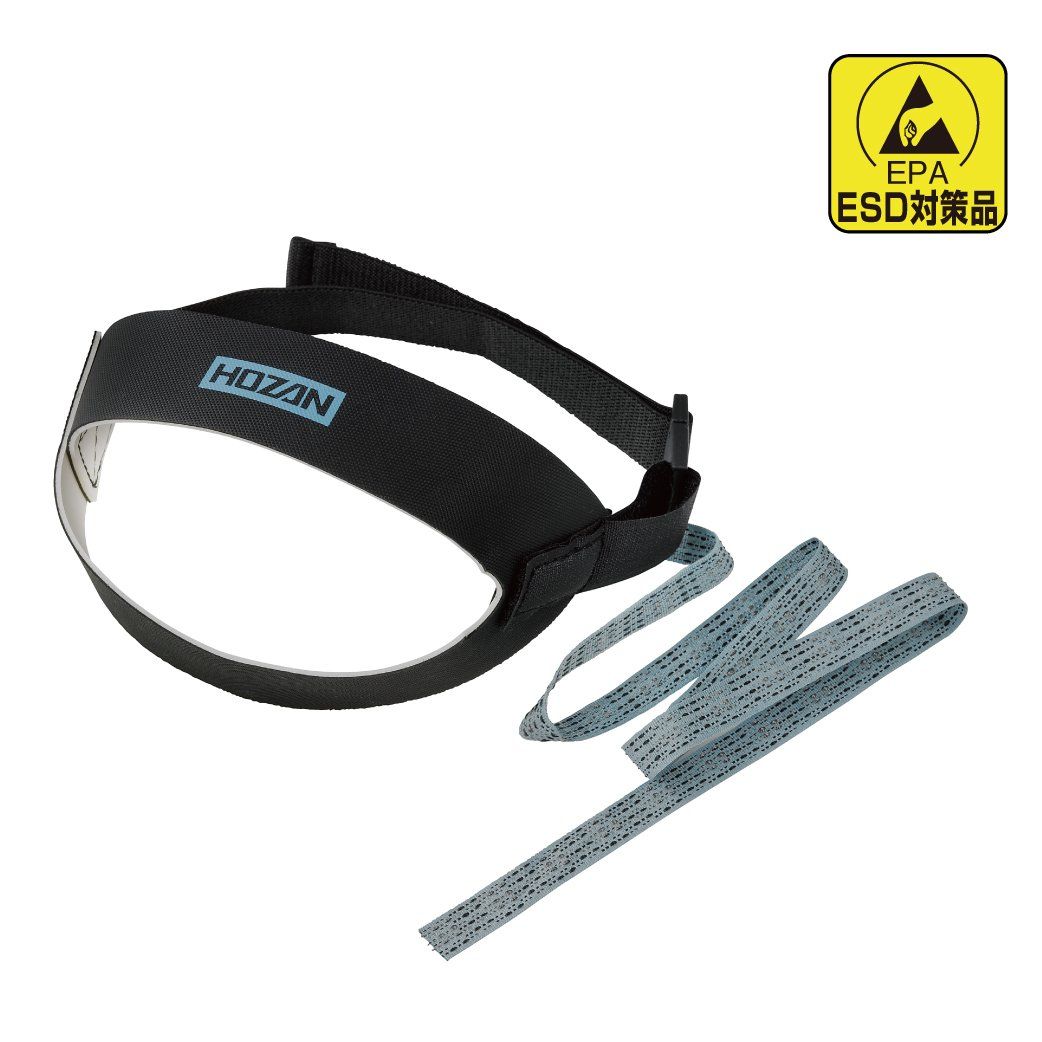 ホーザン HOZAN ヒールストラップ 静電気対策 靴の上から装着 人体 靴 床へと静電気を逃がす 立ち作業に適したストラップ F 145