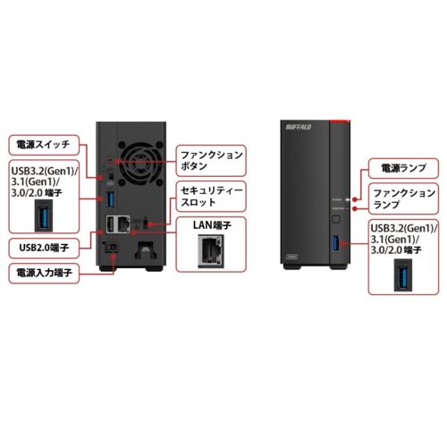 バッファロー BUFFALO LinkStation 2.5 GbE搭載 DTCP-IP対応 NAS 1ドライブ 4 TB