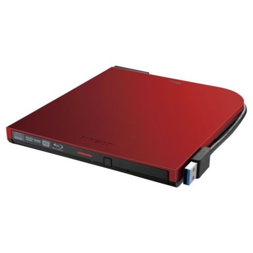 バッファロー BUFFALO BRXL-PTV 6 U 3-RDB レッド USB 3.2 Gen 1 対応 ポータブルBD 書込ソフト添付