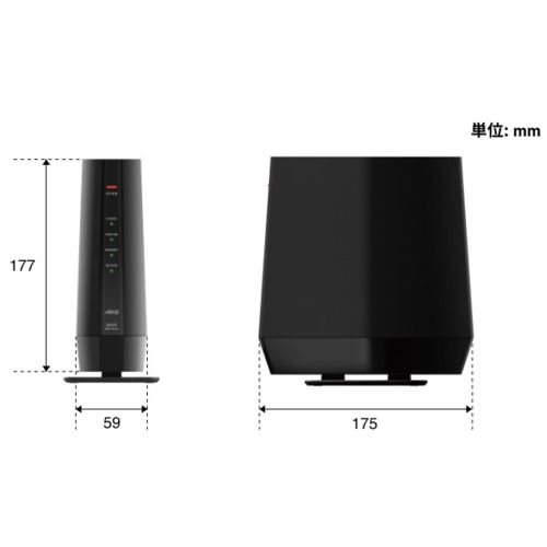 バッファロー BUFFALO WSR- -BK ブラック Wi-Fi 6 4803 573 Mbps IPv OFDMA対応 Wi-Fiルーター AirStation