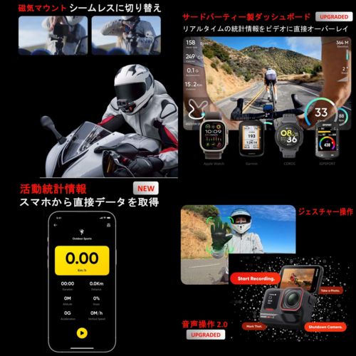 アクションカメラ バッテリー×