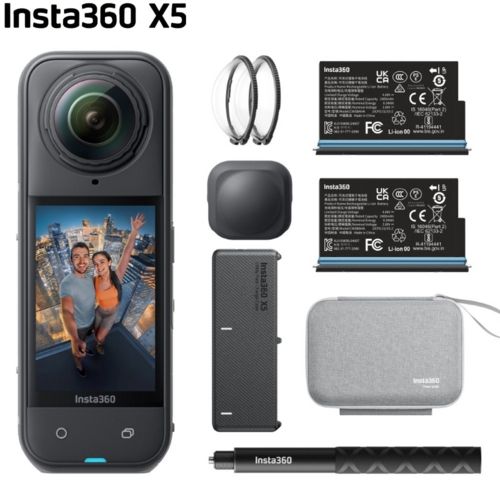 Insta 360 X 5 エッセンシャルキット 8 K 360度アクションカメラ -X 504