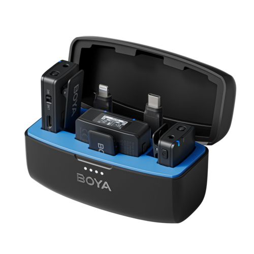 BOYA ボーヤ MIC ブラック オールインワン プロフェッショナルワイヤレスマイク USB Type-C Lightningコネクタ対応
