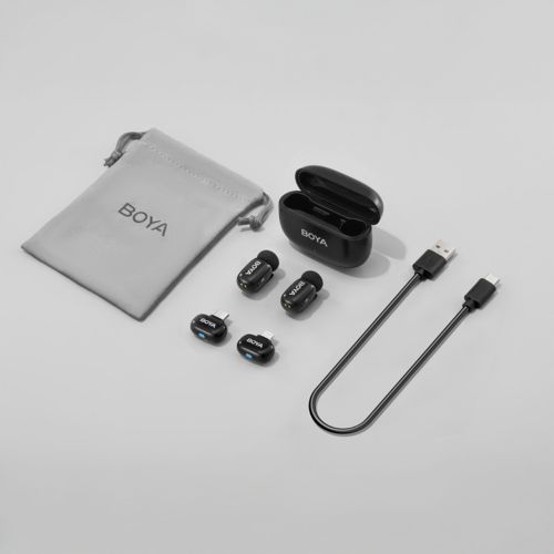 BOYA ボーヤ mini 12 ブラック コンパクトワイヤレスマイク USB Type-C Lightningコネクタ対応