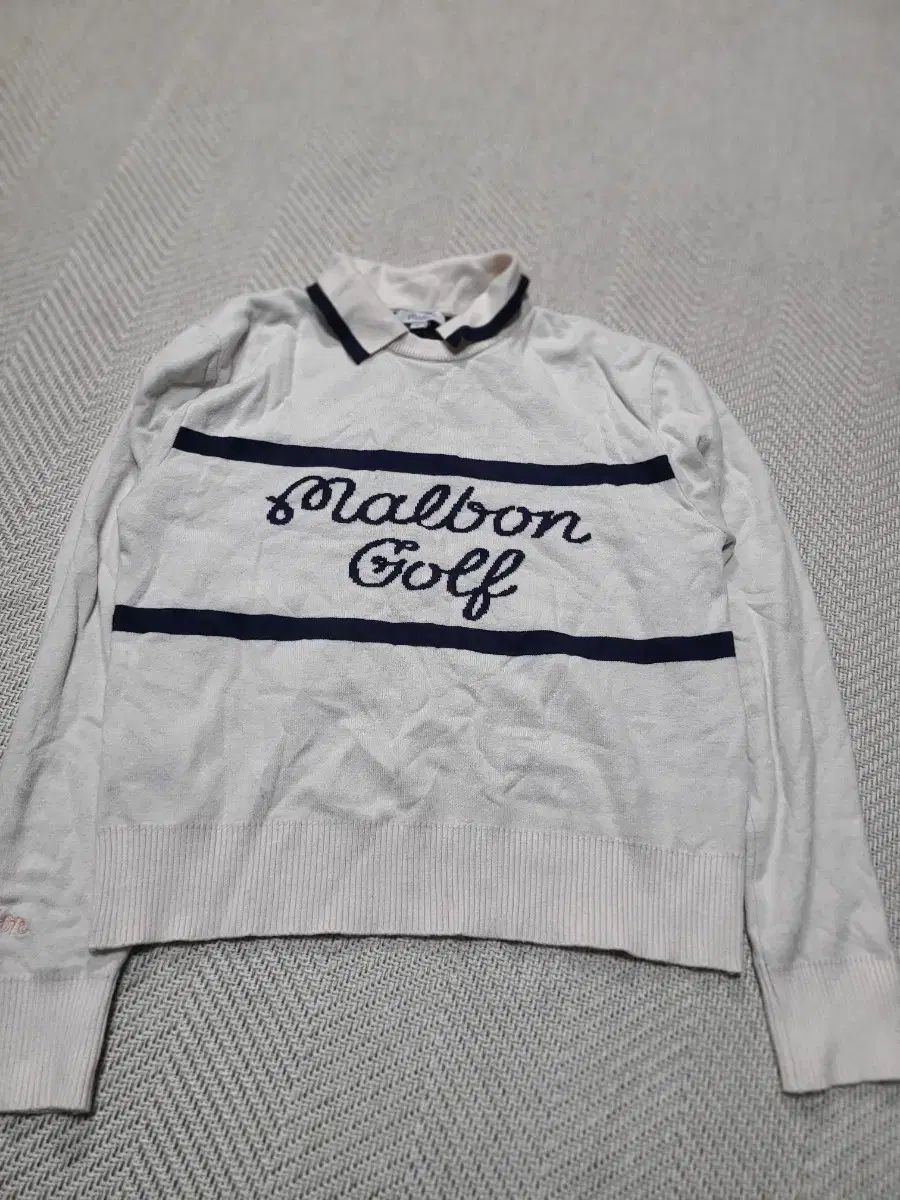 マルボンゴルフ カラーネック ニット アイボリー