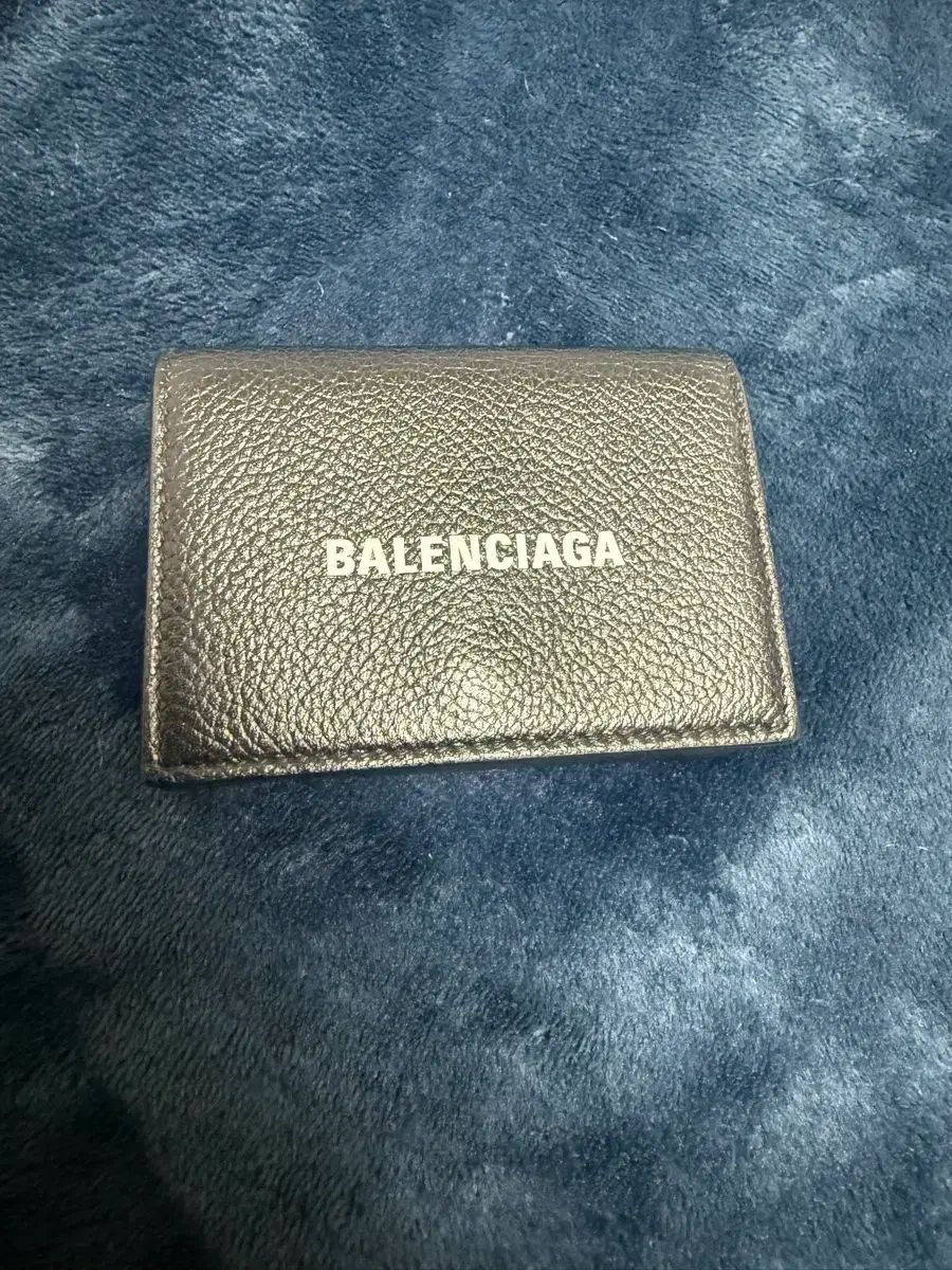 バレンシアガ カシミア ミニ 二つ折り財布 ブラック A級