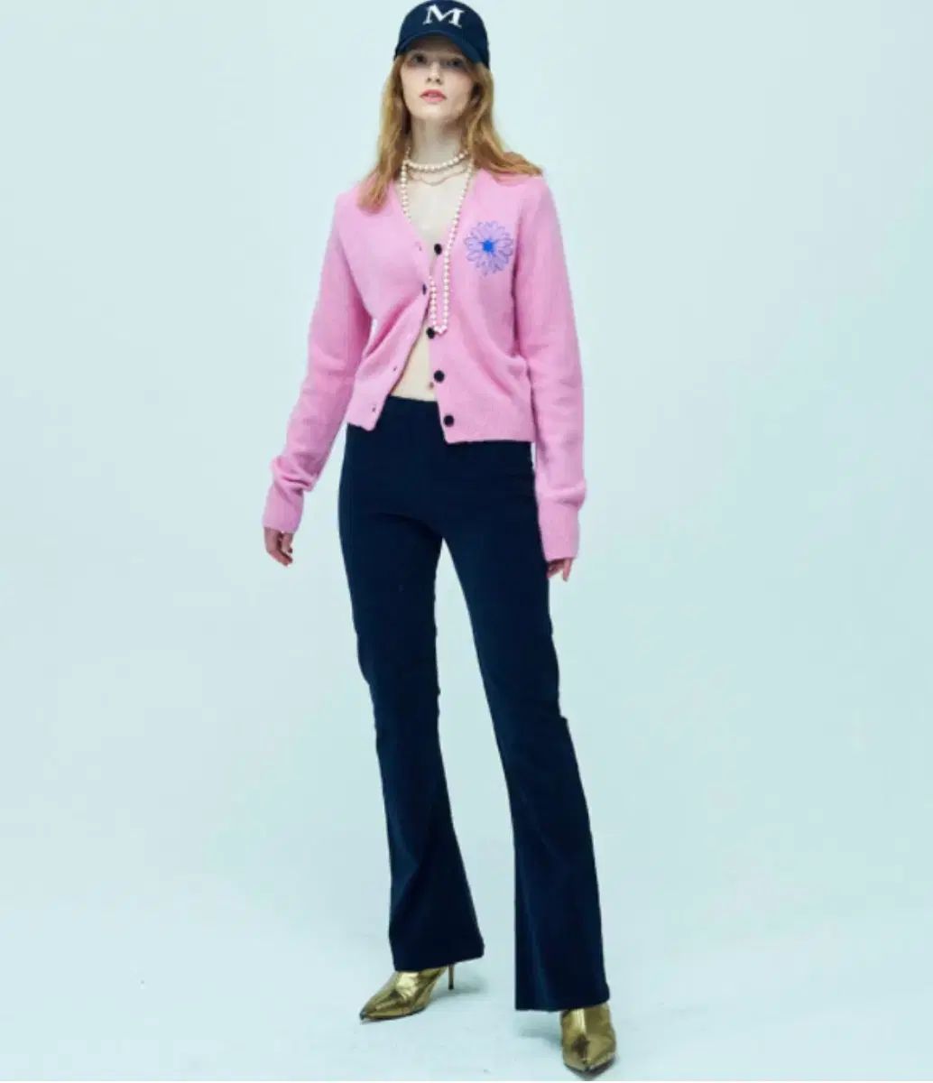 状態a マルディメクルディ ピンク デイジー カーディガン