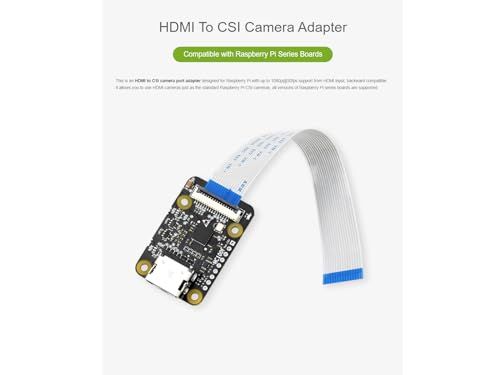 Waveshare HDMI - CSIカメラアダプター 最大1080 p 30 fpsのHDMI入力に対応 Raspberry Pi 4 B|3 B |3 B|Pi Zero|Zero W CSIカメラに対応 彡
