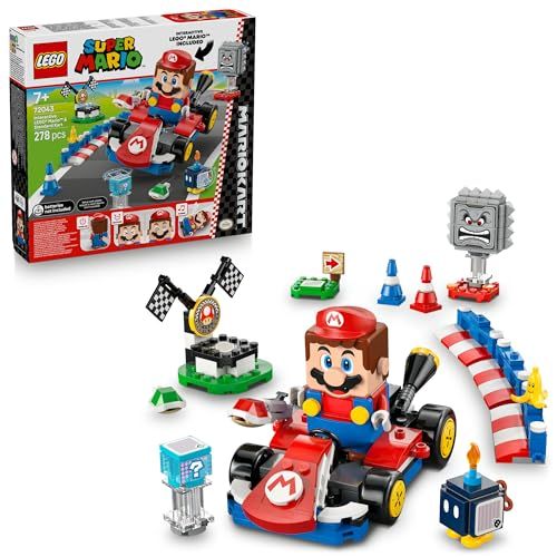 レゴ LEGO スーパーマリオ マリオカート TM ? R マリオ とスタンダードカート おもちゃ 玩具 プレゼント ブロック 男の子 女の子 子供 7歳 8歳 9歳 小学生 グッズ ゲーム 72043 彡