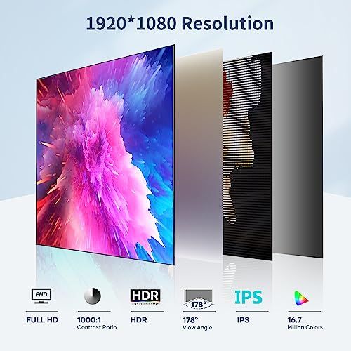 15.6インチ ポータブルモニター ラップトップモニター トラベルゲームモニター HDR FHD プラグアンドプレイデュアルスピーカー PC タブレット Mac Switch Xbox PS 3|4|5 用の外部スクリーン a 186 c 99 d