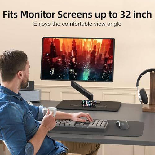  suptek モニターアーム モニタースタンド １画面 置き型 テレビスタンド ガススプリング式 ガス圧式 17 32インチ対応 デスク 高さ調節 上下左右に角度調整 VESA 50 x 75 100 耐荷重1 7 eacd 6 ee その他 キッチン 食器