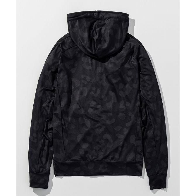 ♥ RELAX ウノピゥウノウグァーレトレ リラックス レオパードラッシュガードフーディー メンズ ウノピュウ ウノピュー USO-25077 XXL SN 90 BLACK 定価16940円