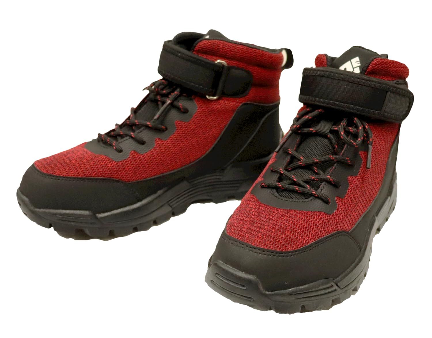 GOTSURI スパイクシューズ ハイカット 日本設計の幅広スパイク底 杢レッド ハイグリップ ハイクッション