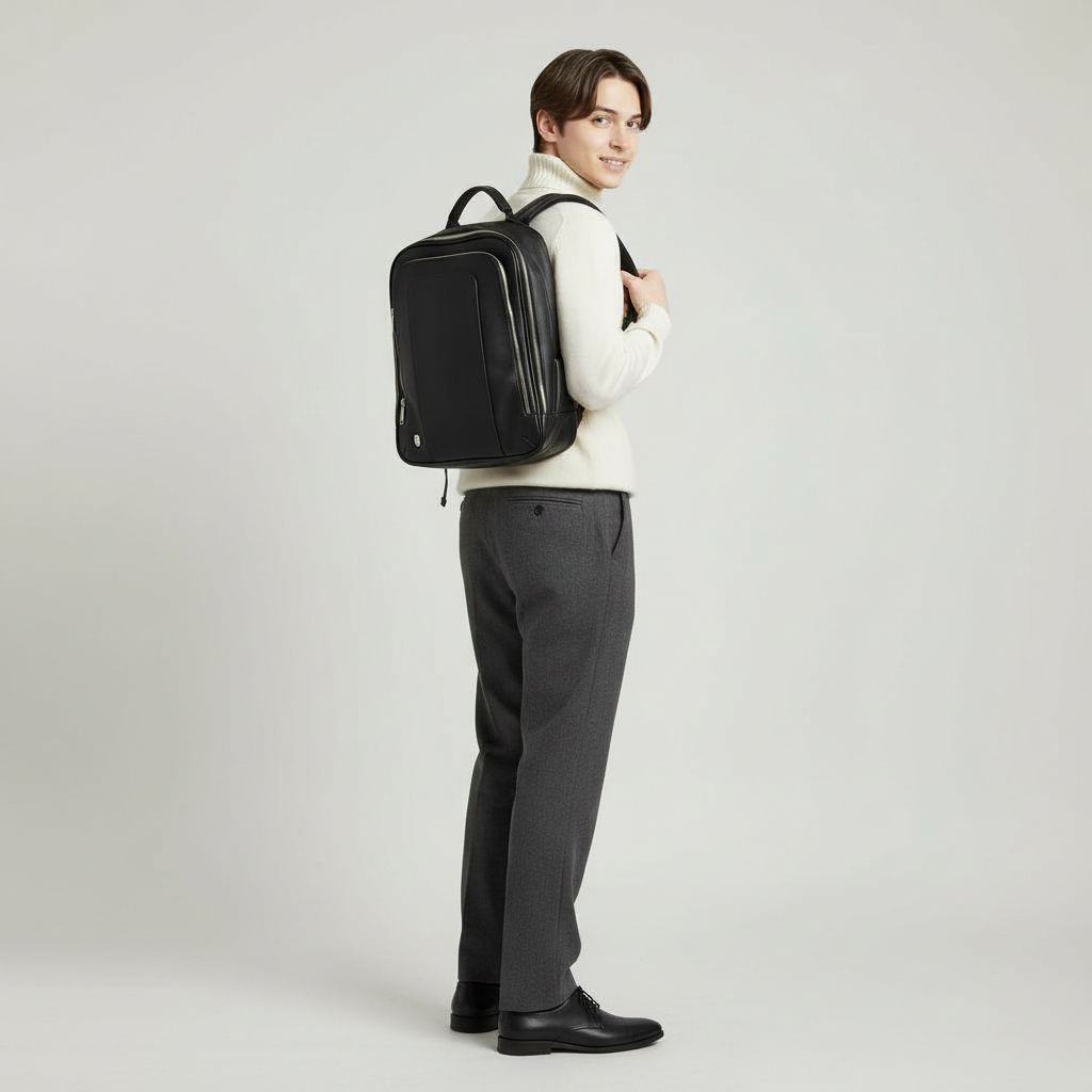 美品 希少カラー ネイビー hartmann COMPACT BACKPACK 美品 希少カラー