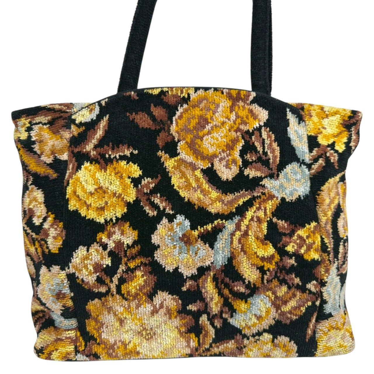 B4385】 FEILER フェイラー トートバッグ 綿 シュニール織 ブラック