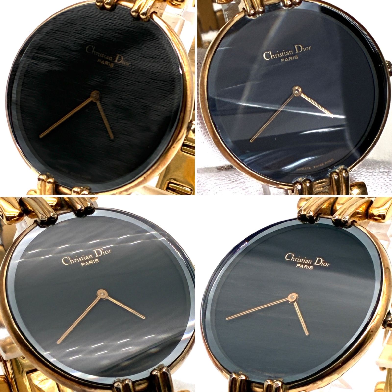  Christian Dior クリスチャンディオール レディース 腕時計 バギラ ブラックムーン ゴールド ロゴ 稼働品 腕時計(クォーツ) 腕時計(アナログ)