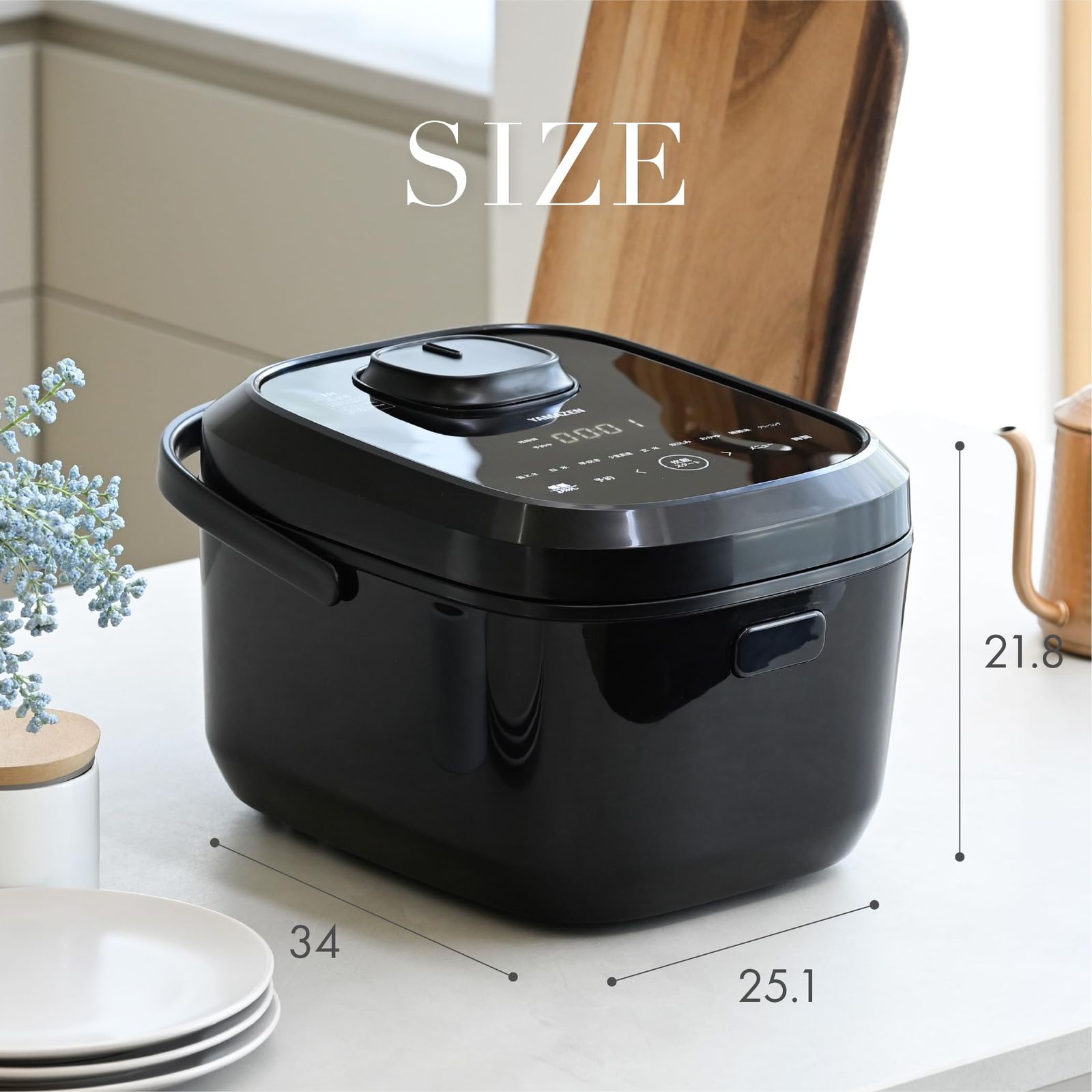 [山善] 炊飯器 5.5合 IH 二人暮らし 8種類炊き分け機能 IH式 炊飯器 早炊き 保温 予約機能 クリーンモード搭載 ブラック YJU-E10(B) 新品 [山善] 炊飯器 5.5合 IH 二人暮らし 8種類炊き分け機能 IH式 炊飯