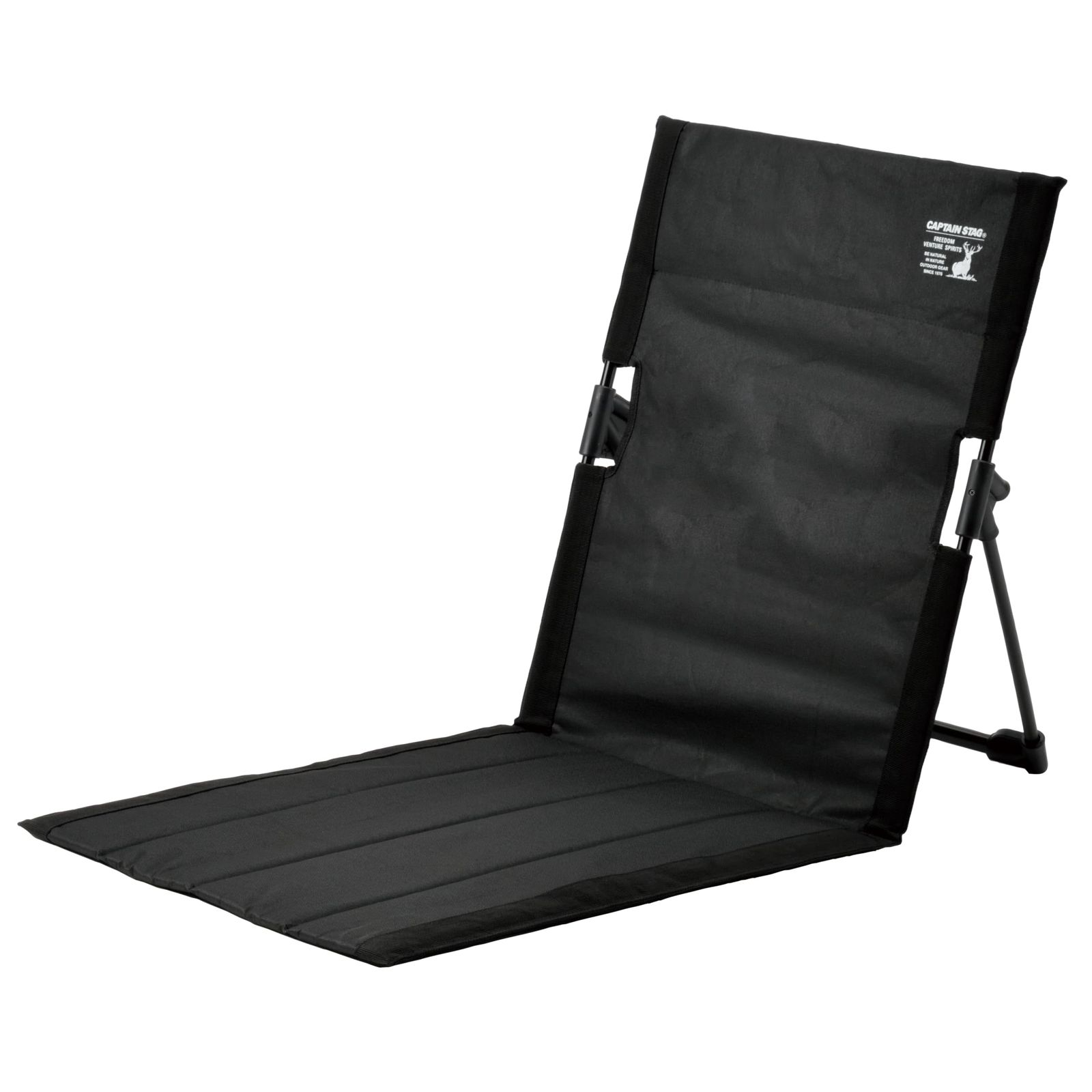 キャプテンスタッグ CAPTAIN STAG アウトドアチェア グランドチェア 座椅子 フィールド座椅子 収納袋付き ブラック|カーキ|オリーブ UC-1803|UC-1839|UC-1862|UC-1919
