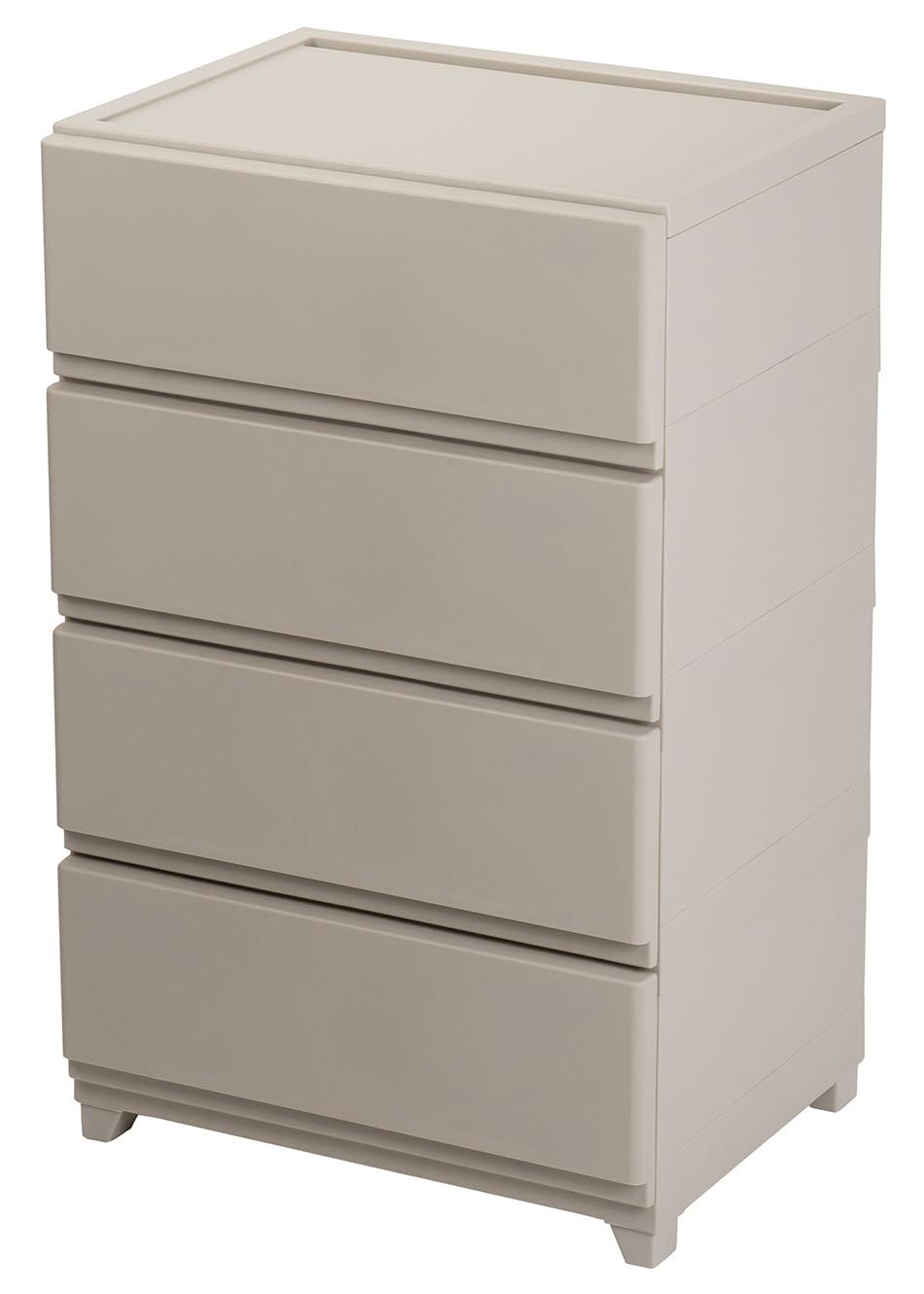 JEJアステージ JEJ Astage 収納チェスト 壁付デコニーシーヴォ ワイド 4段 グレージュ日本製 W 54 xD 41.7 xH 86.1 cm