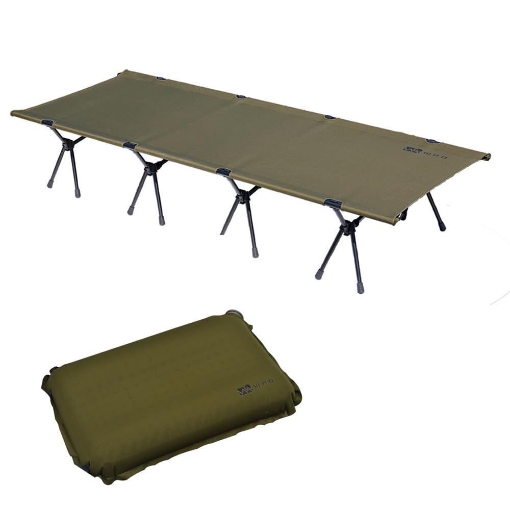 WAQ 2 WAY WIDE COT ２WAYワイドコット コット キャンプ用コット キャンプベッド 幅広ハイロー 折りたたみ 幅80 cm