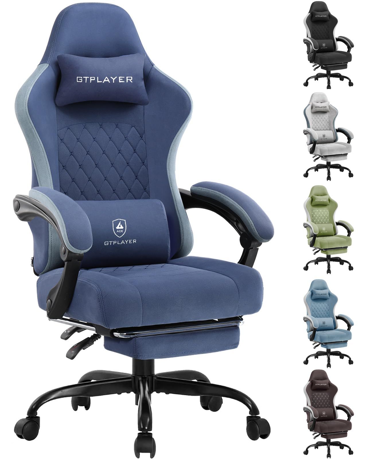 ゲーミングチェア ファブリック デスクチェア オットマン 椅子 イス テレワーク ポケットコイル採用 腰痛対策 pcチェア 蒸れない ソファーの座り心地 安心の非再生ウレタン採用 ダイア調に蝶の刺繍のデザイン LR 002新シリー