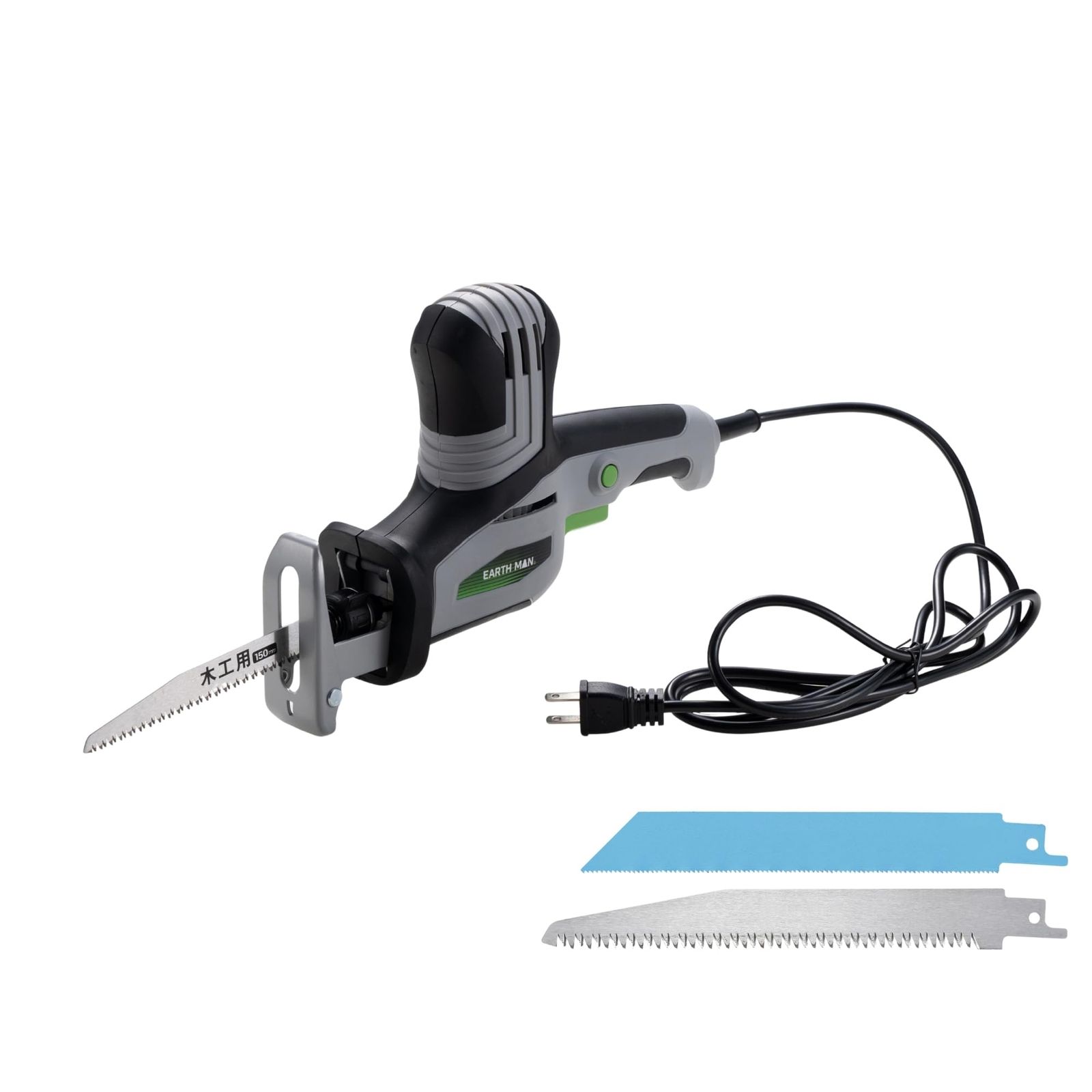 高儀 コード式 電気のこぎり DN-350 A EARTH MAN 無段変速 3種類のブレード付属 工具不要でブレード交換 ワンタッチチャック 電源コード 2 m たかぎ