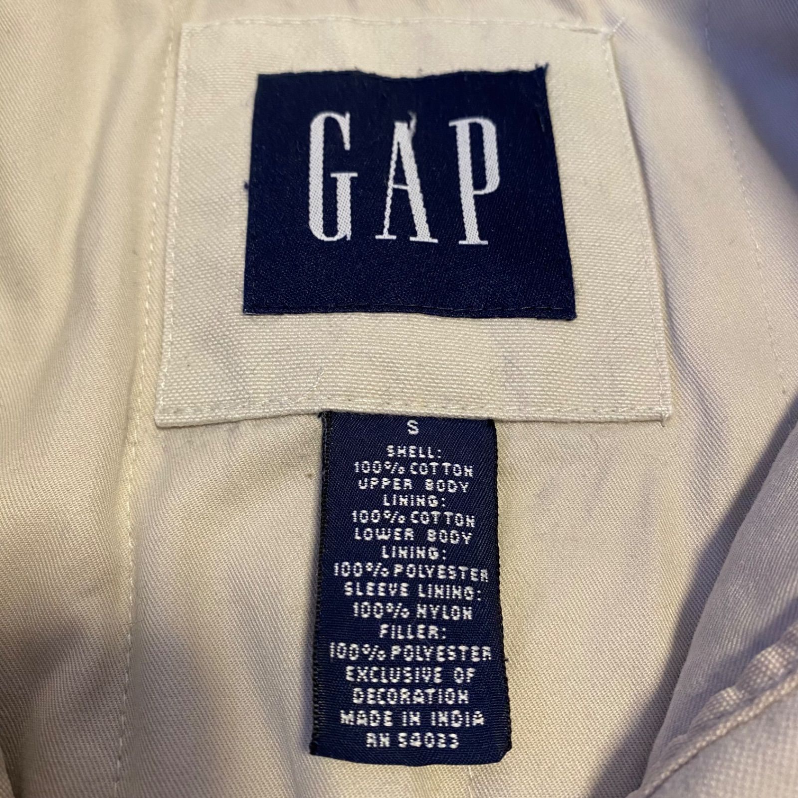 90s】OLD GAP コーデュロイ襟 カバーオール ジャケット アイボリー