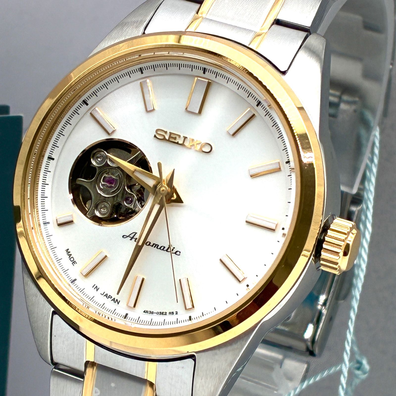 ♥ SEIKO セイコー メンズ 腕時計 セレクション オートマチック ホワイト ゴールド 付属品完備 稼働品