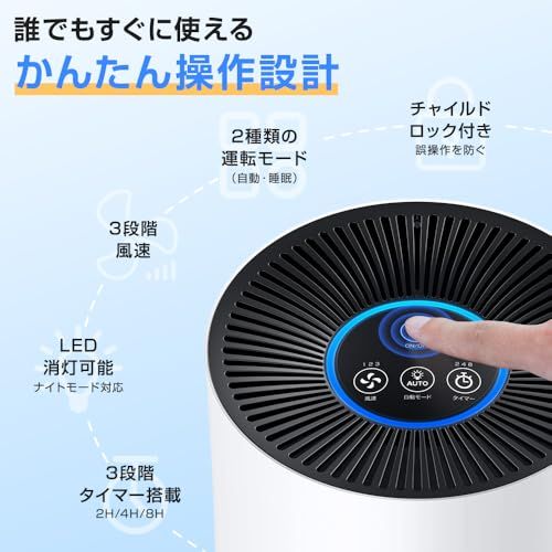 空気清浄機 HEPAフィルター 360°強力浄化 脱臭 除菌 小型空気清浄機 23~40畳対応 静音 軽量 省エネ 3段階風量設定 睡眠モード 脱臭機 アレルギー 強力脱臭 ウィルス PM 2.5 集じん 空気循環 チャイ 778 cc 6 fc その他 キッチン 食器