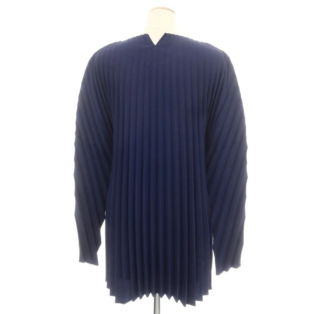 プリーツプリーズ　メロープリーツ　　ネイビー チュニック　サイズ3 プリーツプリーズPLEATS PLEASE プリーツチュニック 青3 (K-165853)