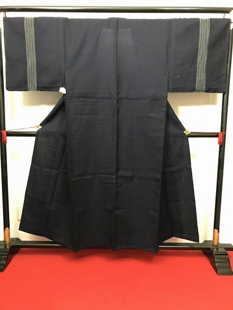 Lサイズ 男物 濃紺無地 ウール男物リメイクシリーズ 福服特製