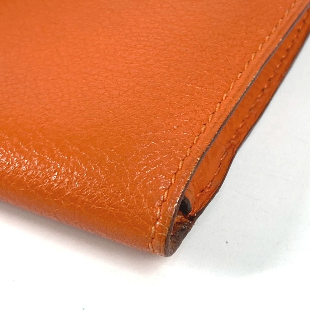 HERMES エルメス カードケース ドゴン ロゴ レザー オレンジ - メルカリ