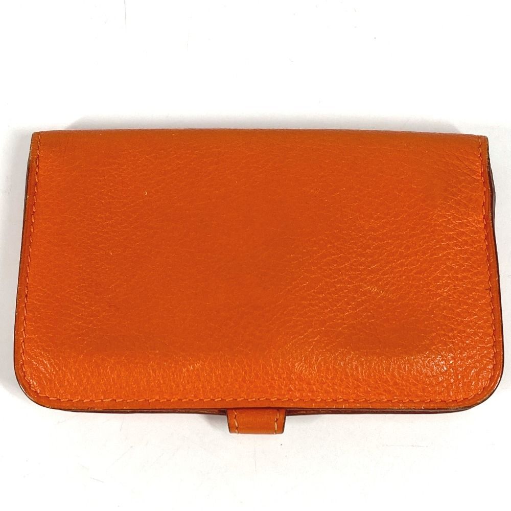 HERMES エルメス カードケース ドゴン ロゴ レザー オレンジ - メルカリ