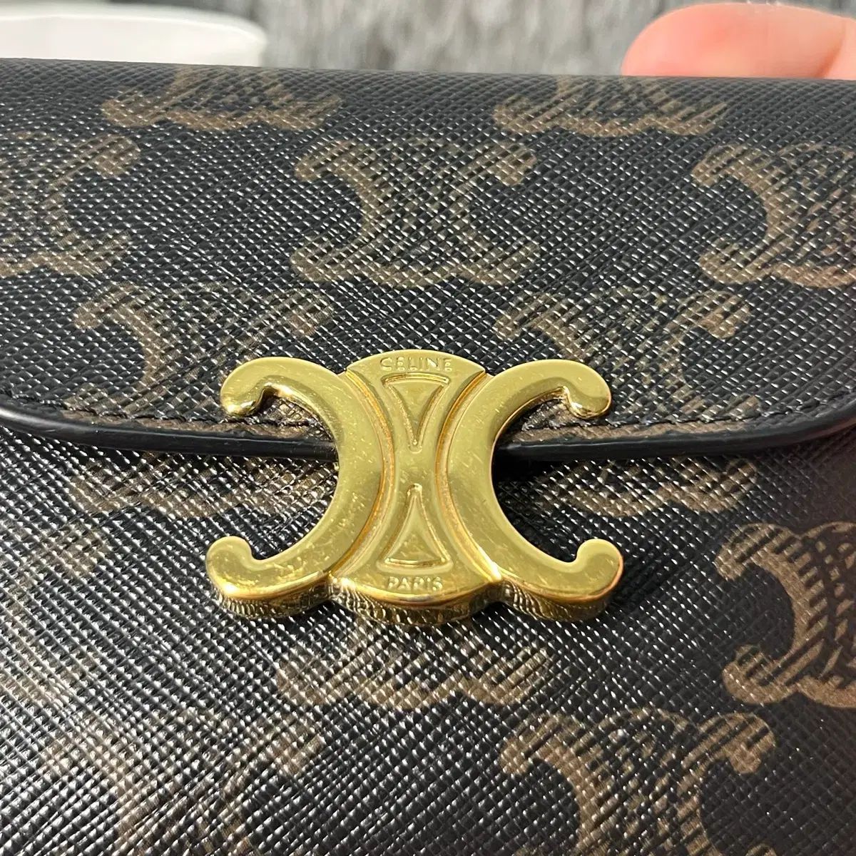 OSフルセット付属品 レシート O Celine セリーヌ トリオンフ 二つ折り財布