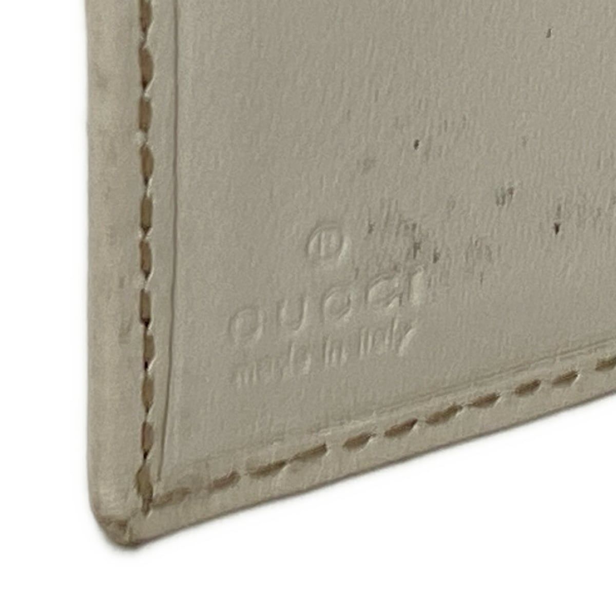 GUCCI(グッチ) カードケース GG柄 224261 ベージュ×ダークブラウン×白