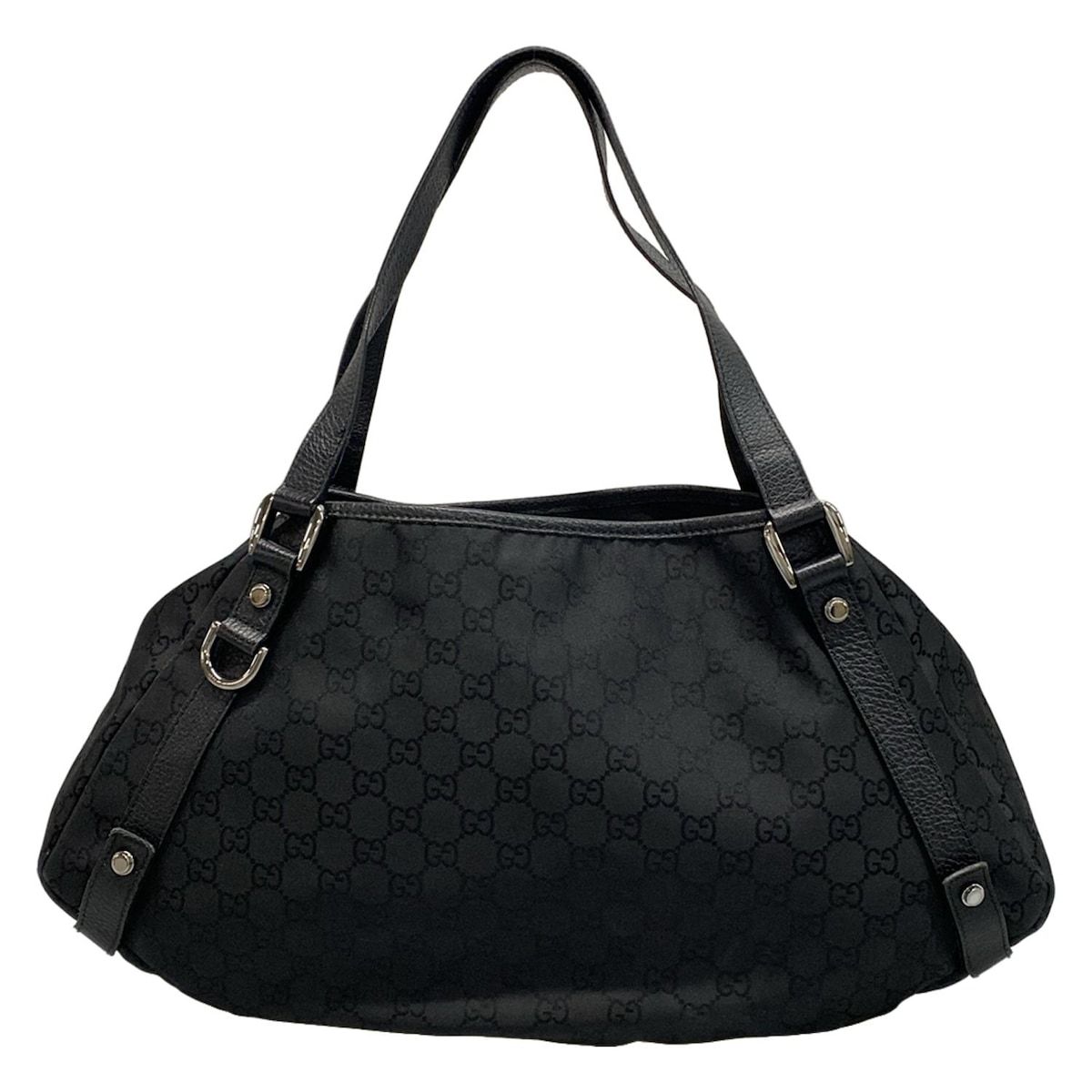 GUCCI グッチ トートバッグ GG柄 293578 黒 レザー