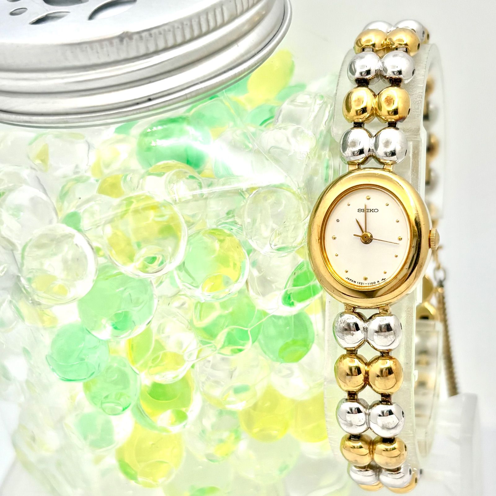 新品電池】SEIKO セイコー レディース 腕時計 オーバル 1221-5790