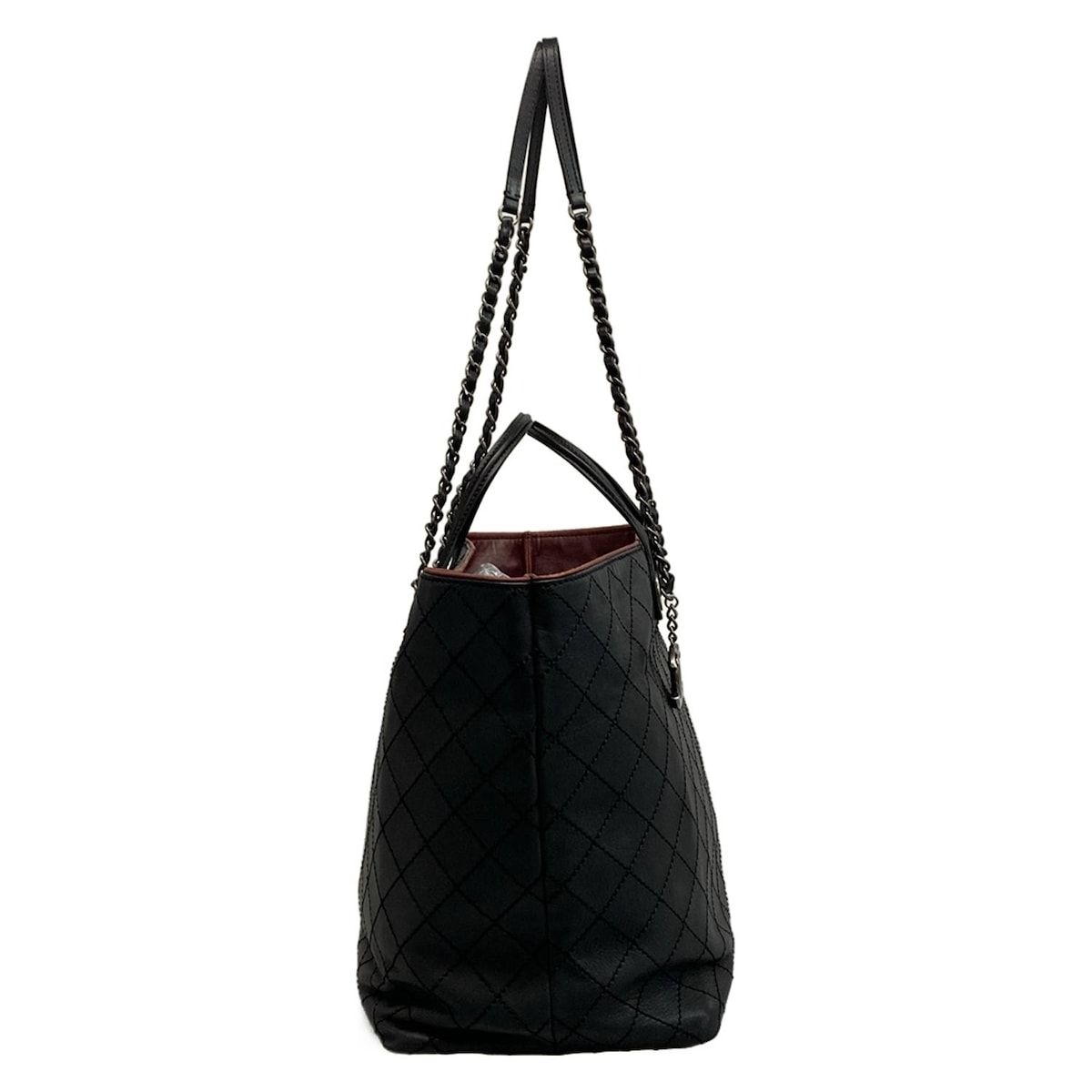 CHANEL(シャネル) トートバッグ - 黒 2WAY/チェーンショルダー CHANEL(シャネル) トートバッグ - 黒 2WAY/チェーンショルダー