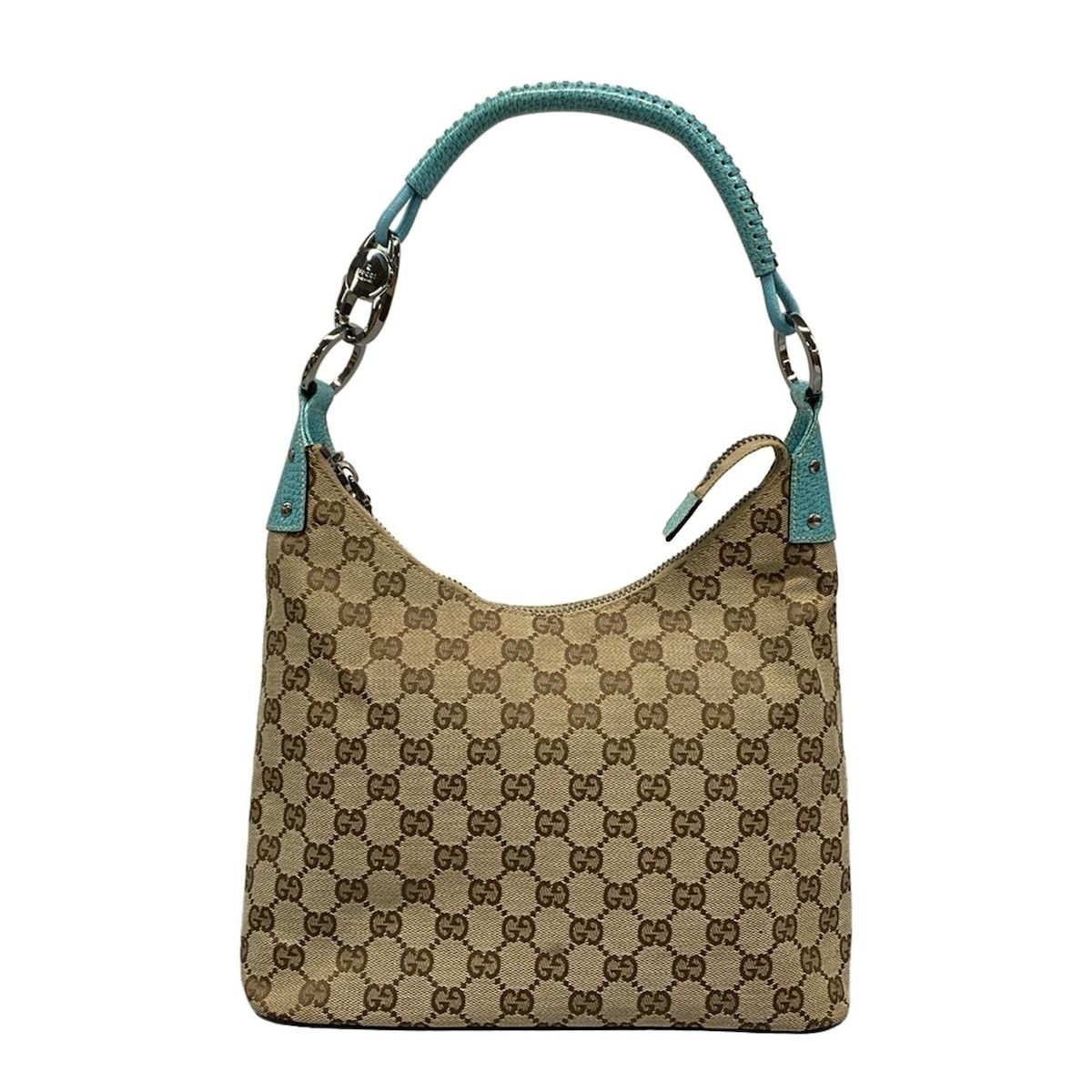 GUCCI(グッチ) ショルダーバッグ GG柄 115003 ダークブラウン×ベージュ  