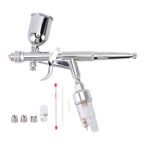 エアブラシ 重力式 エアブラシガンセット エアブラシペン トリガー式 アルミニウムと銅 プラモ 模型 塗装 アート クラフト 口径0.3 mm 15 cc 彡