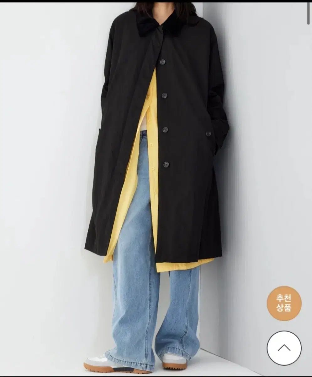 STUDIO TOMBOY スタジオトムボーイ コーデュロイ カラ ダウン ステンカラーコート ブラック