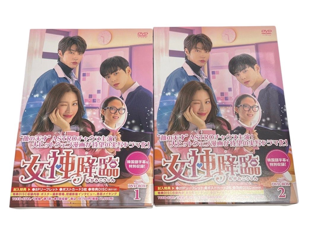 送料込】『女神降臨』DVD-BOX 1&2 セット 特典付き チャ・ウヌ 主演