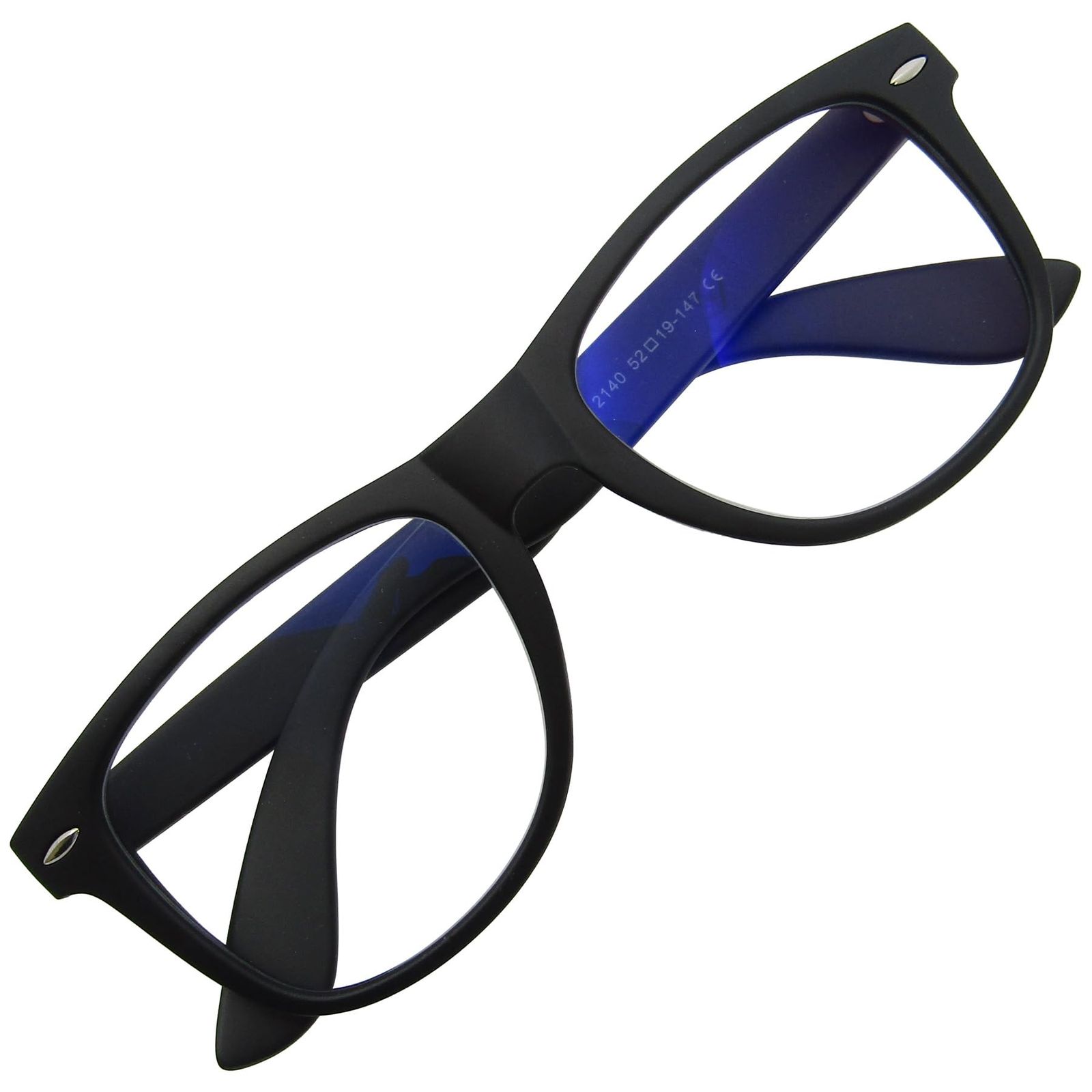 KKD 大きい 眼鏡型 ルーペ 拡大鏡 メガネ ブルーライトカット 倍率 1.3倍 1.6倍 1.8倍 マットブラック 倍率1.3倍