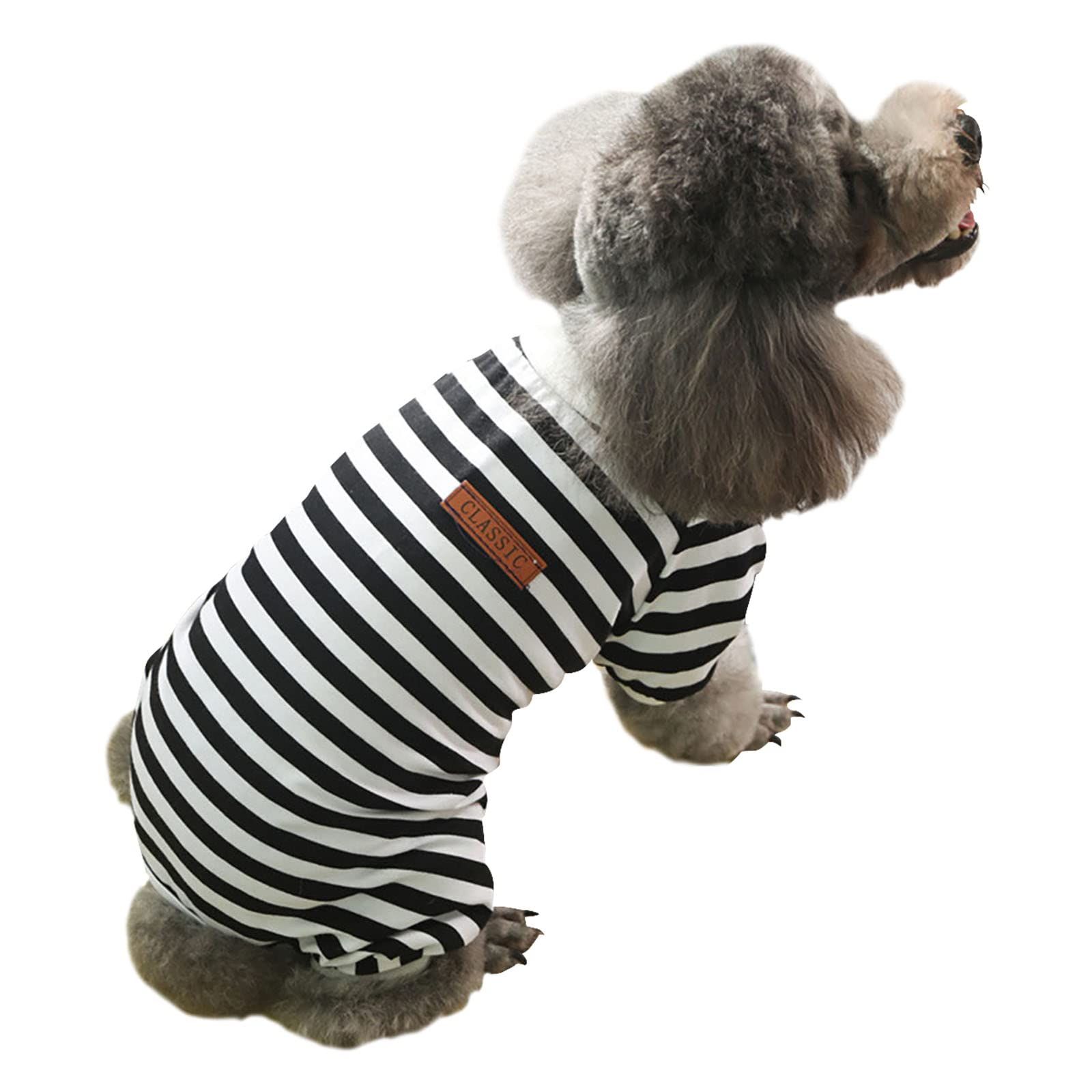 SHUUMEEKA犬用 ロンパース パジャマ 春夏秋用 ペット つなぎ ドッグウエア ルーム ウェア 脱毛保護 犬のTシャツ 四つの足 普段着 部屋着 全年通用 小型犬 中型犬 大型犬 お出掛け お散歩