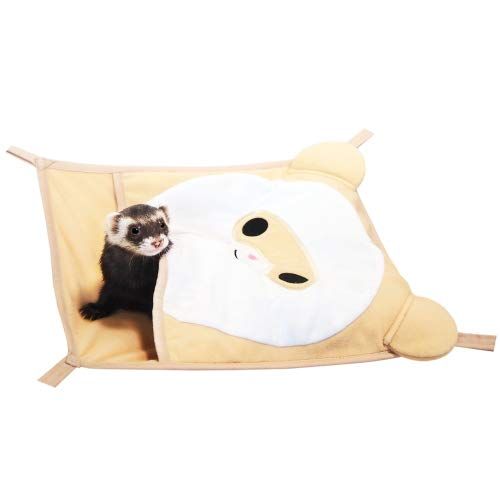 レインボー フェレット顔モック ベージュ|フェレット ハンモック 冬用 大きいサイズ