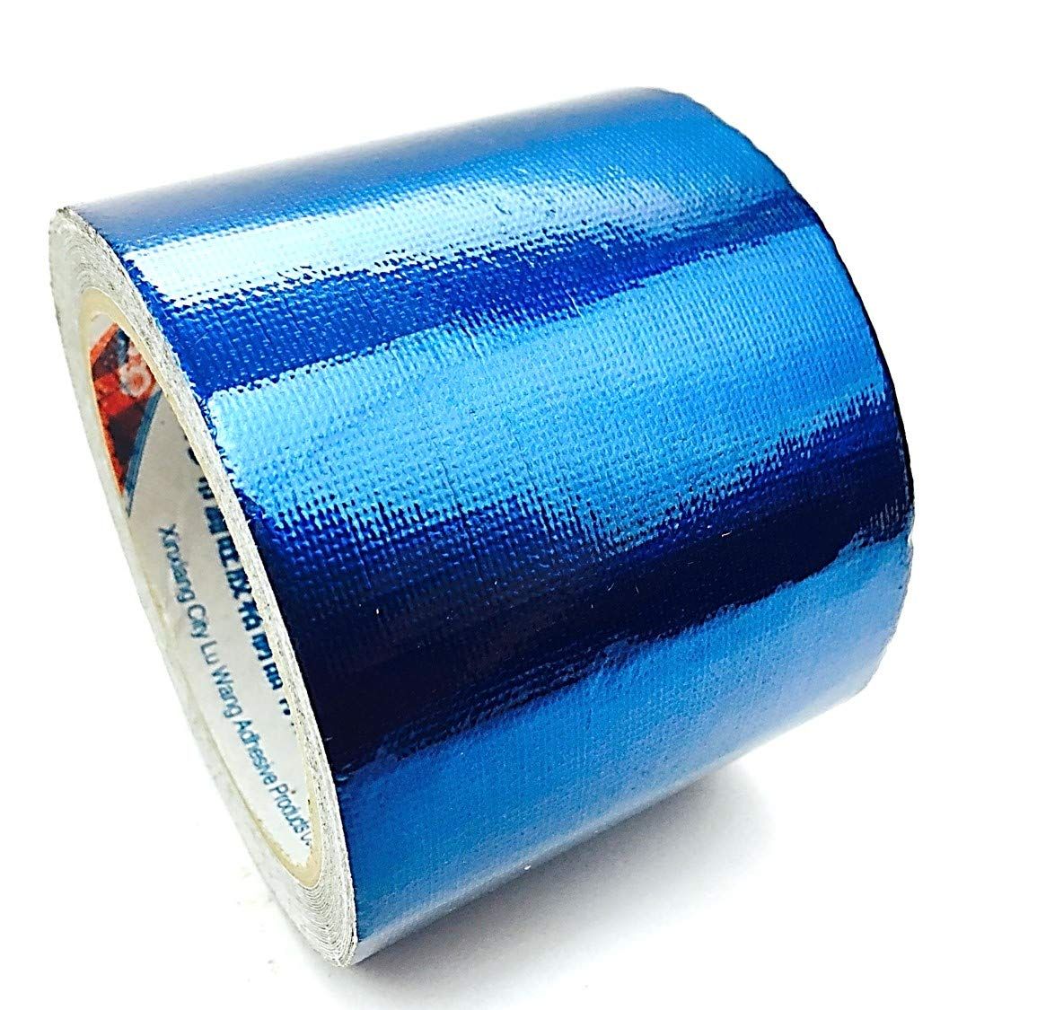 超強力 補修テープ 粘着テープ 幅8㎝ 長さ8 M 防水 補修用 ほしゅう テント トラックシート 土壌 屋外 テープ 01 ブルー
