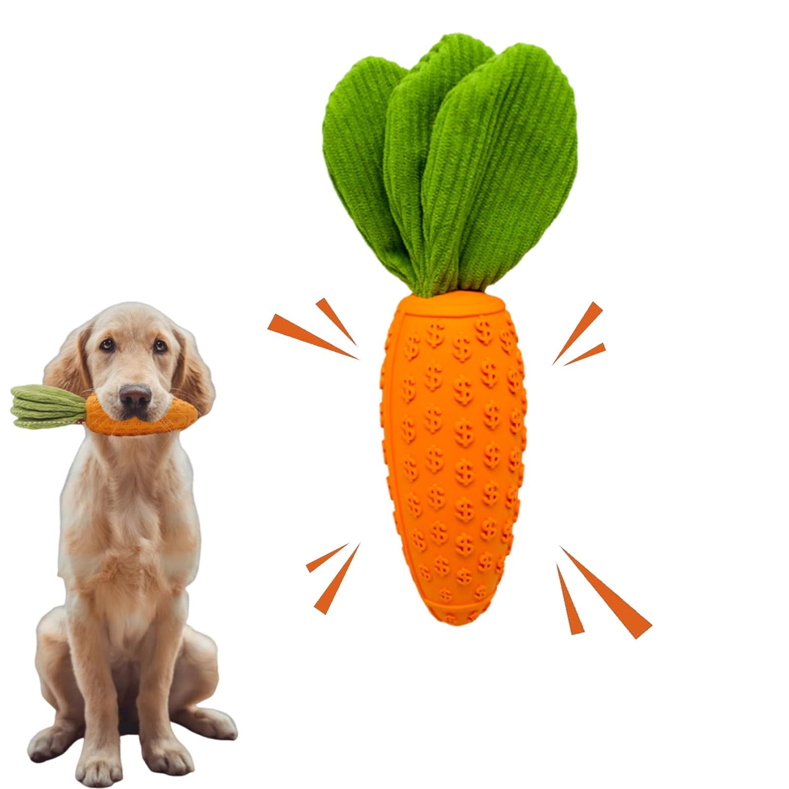 サムコス 犬用 おもちゃ ゴム製 ニンジン型 噛み歯磨き 発声 響紙入り 耐咬 耐久性 解悶 ストレス解消 エネルギー放出 幼犬 チワワ ポメラニアン コカ 金毛 ラブラドール 大型犬 中型犬 小型犬 適用