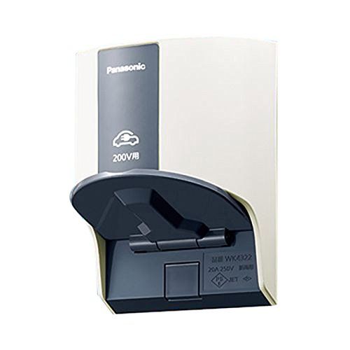 パナソニック Panasonic EV PHEV充電用 15 A 20 A兼用 接地屋外コンセント 露出 埋込両用 200 V用 ホワイト WK 4322 W
