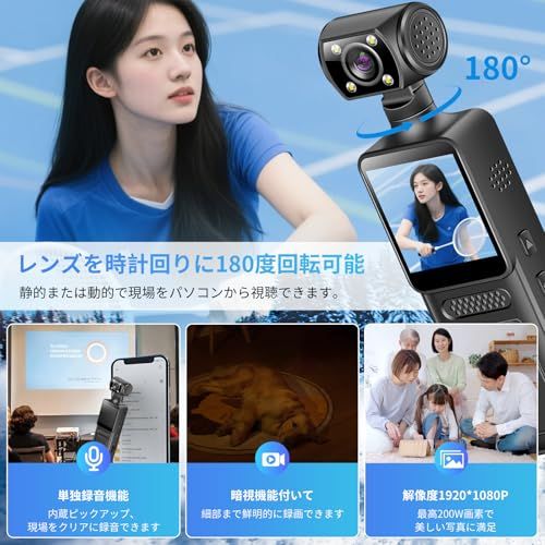 玄関 屋内用セキュリティ小型防犯カメラ